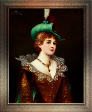 Edeldame by Moritz Stifter Classical Fine Art Old Masters Reproduction